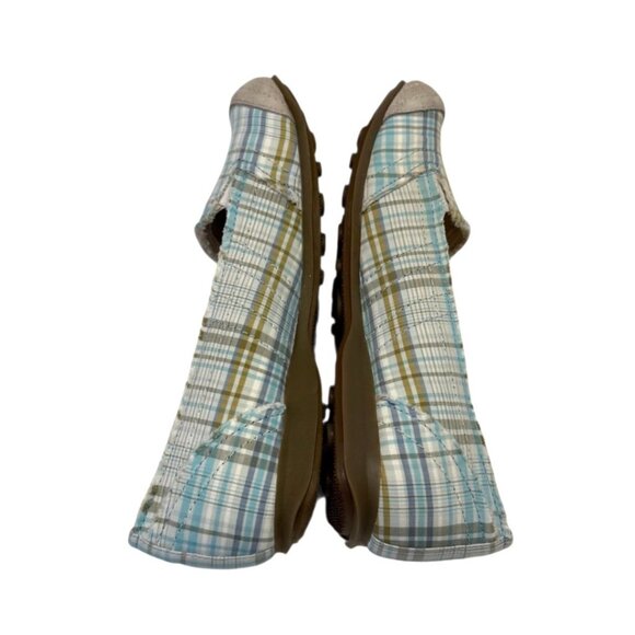 Mudd Women's Preform Plaid Flats Green Blue Slip On Casual 90s Retro Sz 8.5 NIB - Picture 9 of 10
